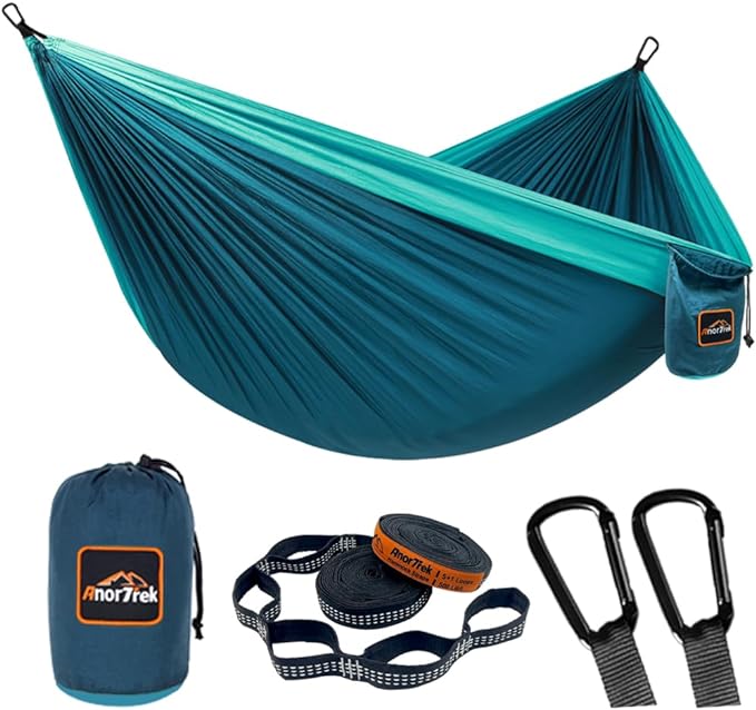 Camping Hammock, Super Lightweight Portable Parachute Hammock by AnorTrek
