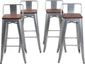 Changjie Furniture 30 Inch Bar Stools Set of 4 Industrial Metal Barstools Bar by ALISH