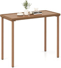 Tangkula Patio Bar Table, Heavy Duty Rectangle Metal Frame 48 Inches Outdoor by TANGKULA