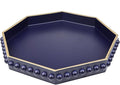 Navy Blue Octagonal Plastic Serving Tray by SforGUVA