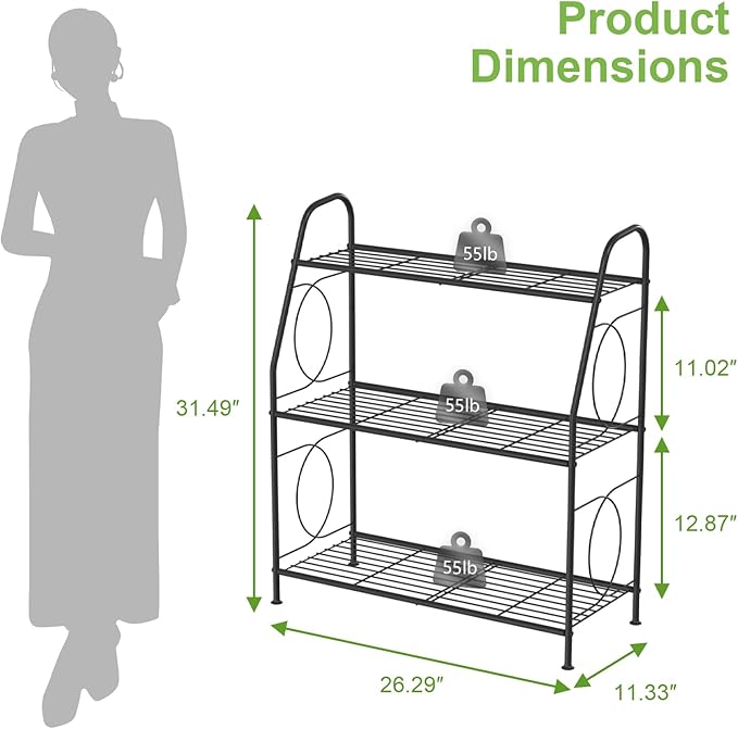 Plant Stand, 3 Tier Plant Shelf - Image 5