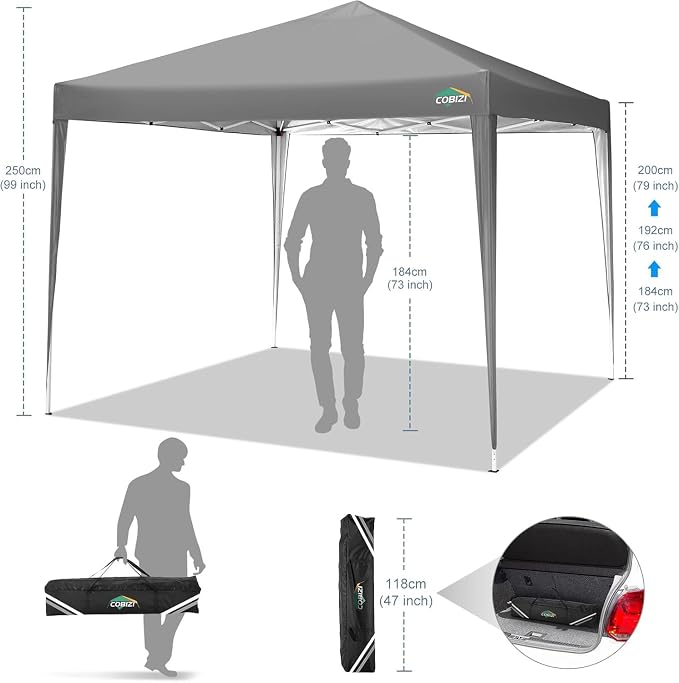 COBIZI 10x10 Pop Up Canopy Tent - Image 3
