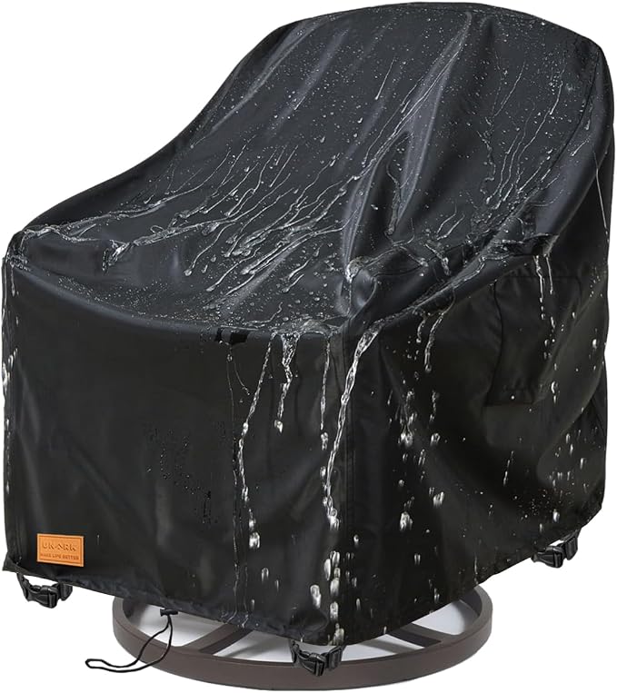 Outdoor Swivel Chair Covers Waterproof 1 Pack, Outdoor Chair Covers Patio by UNARK