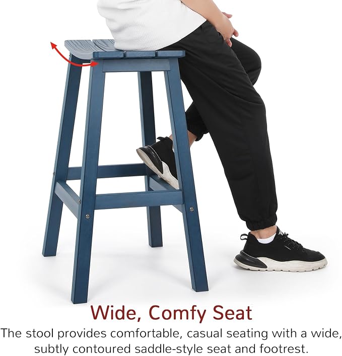 Stoog All-Weather Bar Stools Set of 4, Low Maintenance, - Image 6