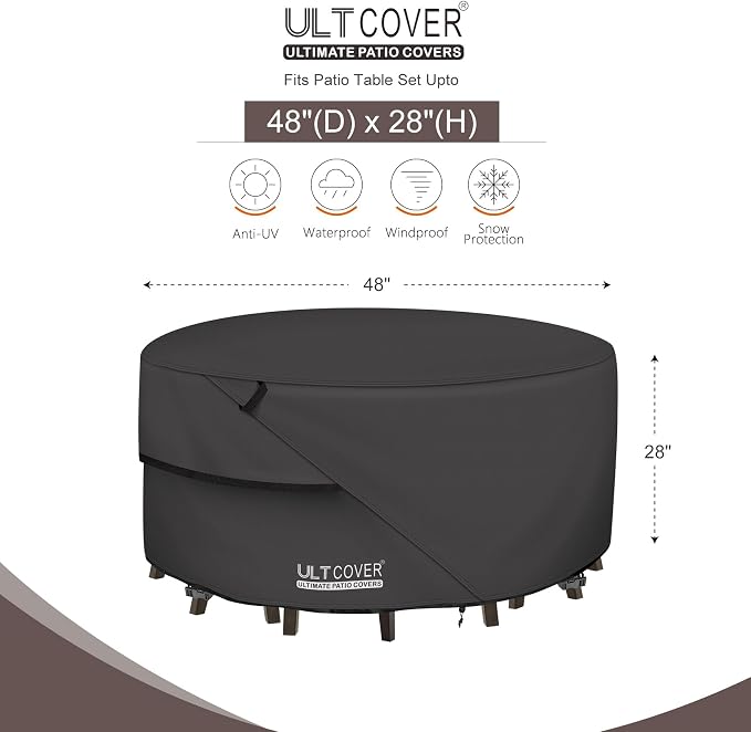 ULTCOVER Round Patio Furniture Cover - Image 2