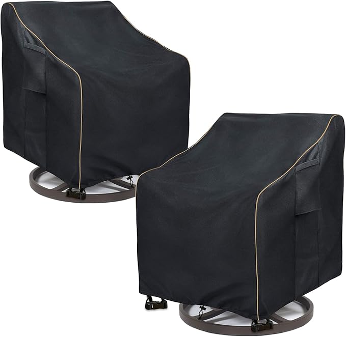 Outdoor Swivel Rocker Chair Cover 2 Pack, Patio Swivel Chair Covers by LSongSKY