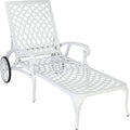 VINGLI Cast Aluminum Outdoor Chaise Lounge Chair by VINGLI