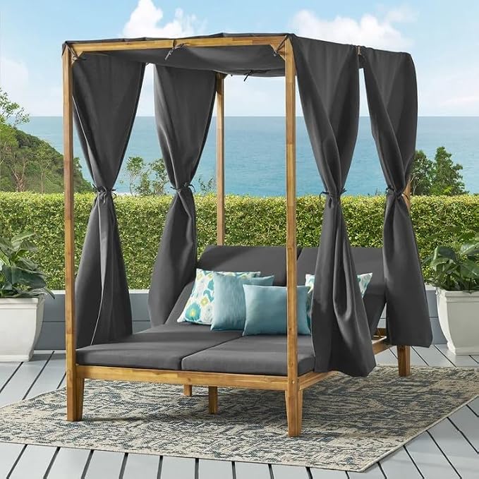 Christopher Knight Home Kenzie Acacia Wood Outdoor Daybed by ChristopherKnightHome
