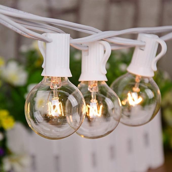 25FT Outdoor White String Lights by Romasaty