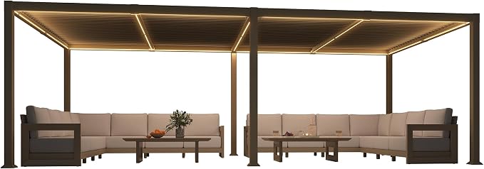 PURPLE LEAF 11x23 ft Louvered Pergola - Image 9