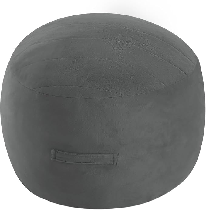 MeMoreCool Round Stuffed Pouf Ottoman Foot Rest, Floor Pouf Foot Stool by MeMoreCool