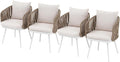 SUNSITT Patio Dining Chairs Set of 4, Outdoor Metal Dining Chairs by SUNSITT