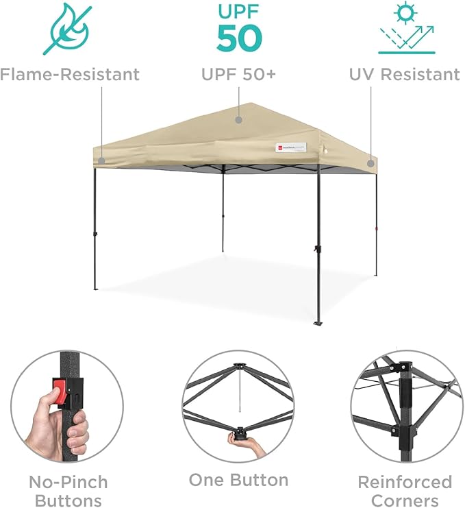 Best Choice Products 12x12ft Pop Up Canopy Tent, Outdoor Shade, 1 Person 1 - Image 4