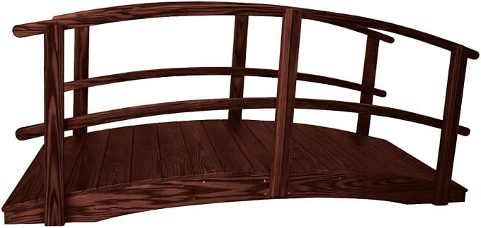 8 FT MAHOGANY Amish Made Garden Bridge by Unknown