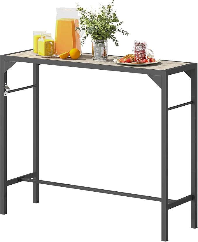 Outsunny 47" Outdoor Bar Table, Bar Height Patio Table by Outsunny
