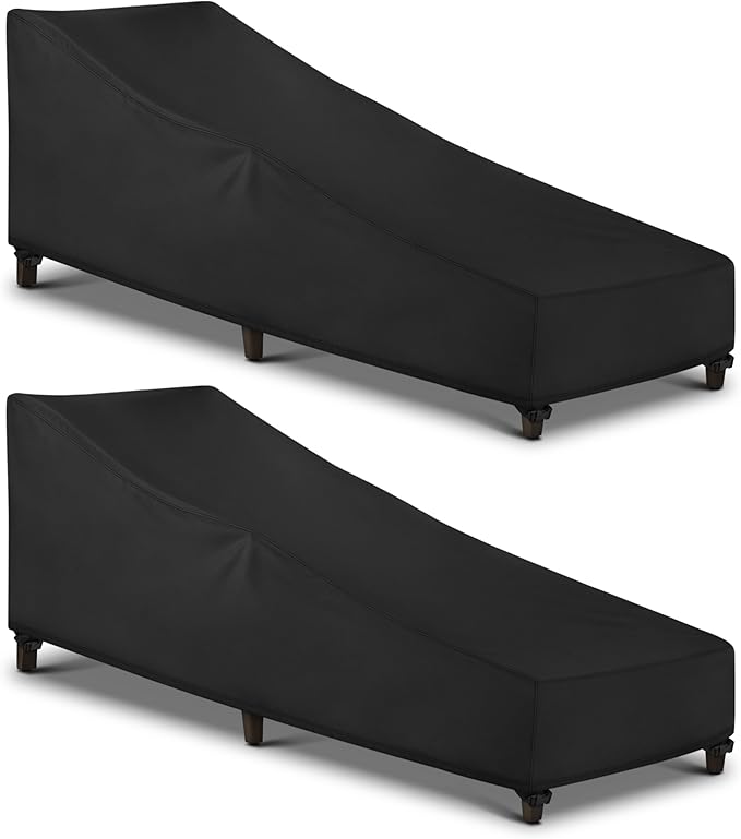 SunPatio Waterproof Outdoor Chaise Lounge Cover, 2 Pack Patio Lounge Chair by SunPatio
