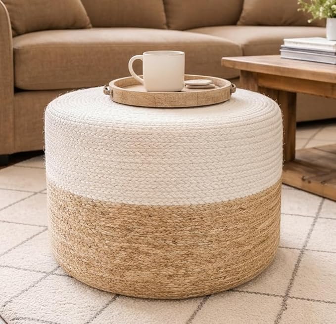 S & L Homes Pouf Ottoman - Image 6