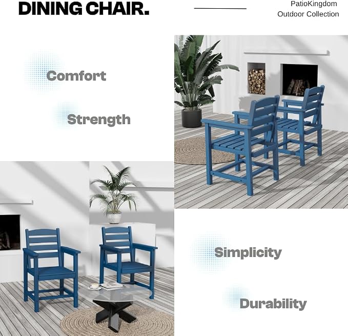 Outdoor HDPE Dining Set 5 Pieces, Patio Table - Image 6