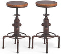 Topower Antique Vintage Industrial Barstool Solid Wood Water Pipe Fire Hydrant by Topower