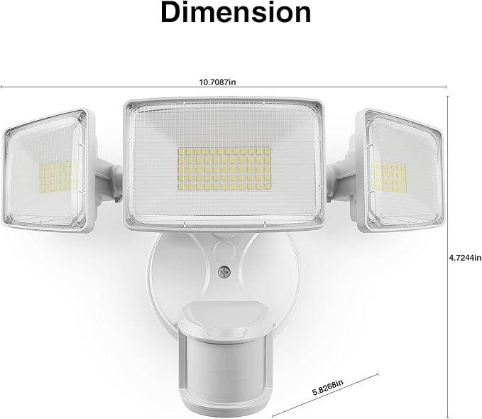 Onforu 100W LED Motion Sensor Outdoor Lights, Dusk to Dawn Flood Light Outdoor - Image 8
