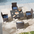 Kullavik 5-Piece Outdoor Dining Set Patio Rattan Furniture Set, Patio Dining by KULLAVIK