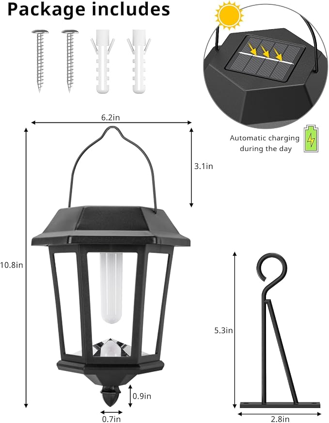 Solar Lanterns Outdoor Waterproof, Hanging Solar Lights - Image 3