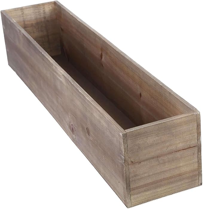 Efavormart 30"x6" Natural Wood Planter Box - Image 7