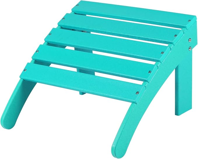 Aoodor Outdoor Adirondack Ottoman, Weather-Resistant HDPE Footrest by Aoodor