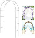 Metal Pergola Arbor, Wedding Arch 4.6 Feet Wide x 7.9 Feet High, Assemble by LeJoy+Garden