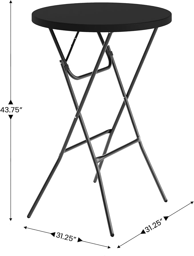 Flash Furniture Elon Round Folding Bar Height Table - Image 3