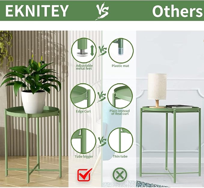EKNITEY Small Side End Table - Image 5