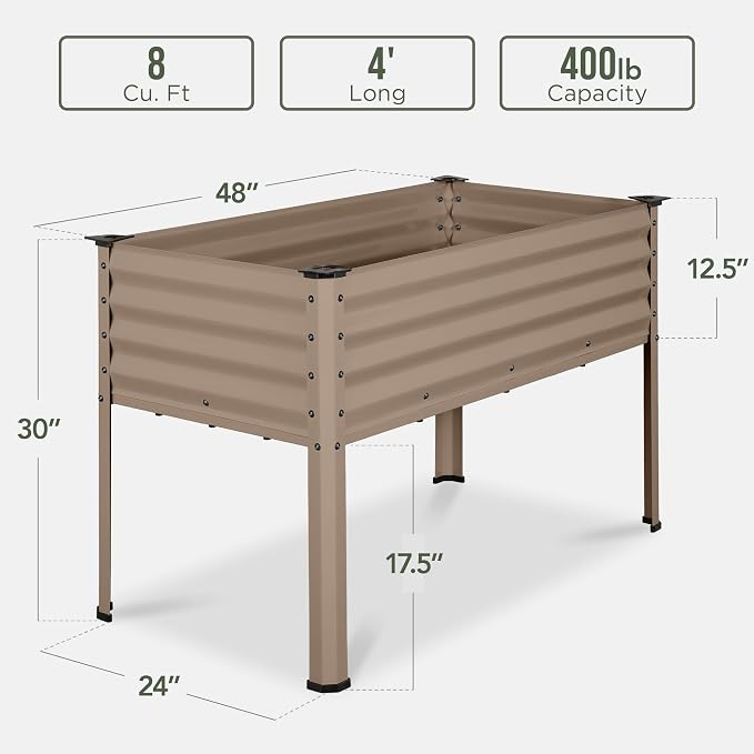 Best Choice Products 48x24x30in Galvanized Raised Garden Bed, Metal Elevated - Image 2