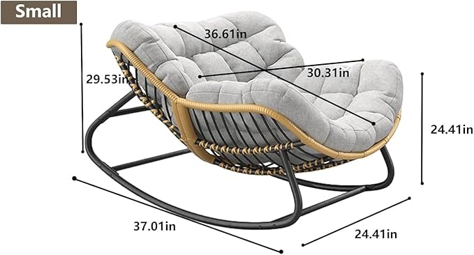 Oversized Papasan Rocking Chair - Image 2