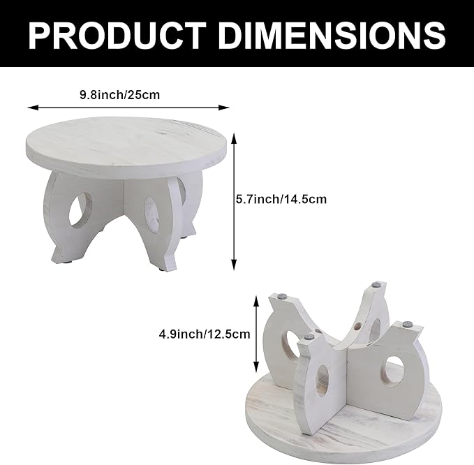 Small Plant Stand Kitchen Display Stand 10 inch Plant Holder Plant Stool Round - Image 2