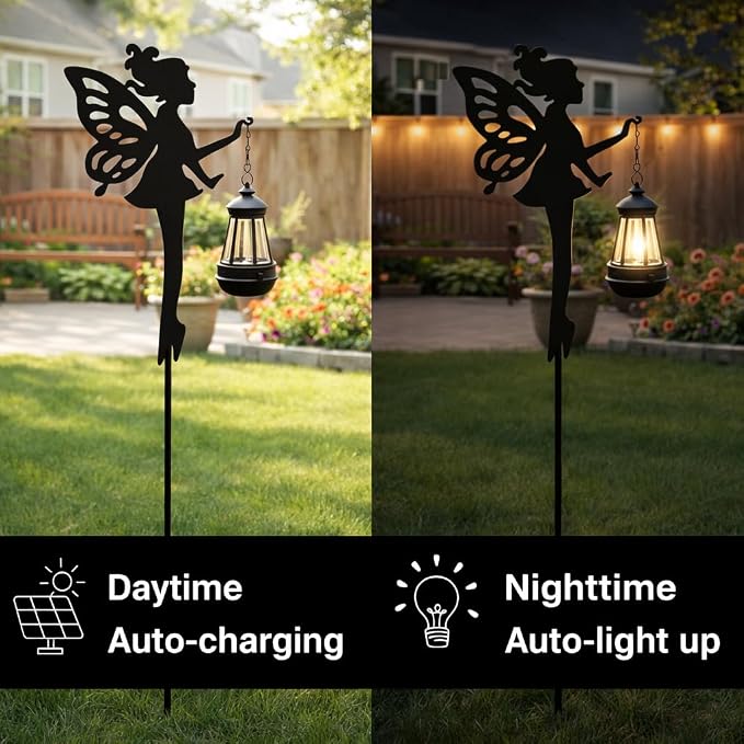 Solar Fairy Garden Accessories Outdoor 1 Pair - Image 4