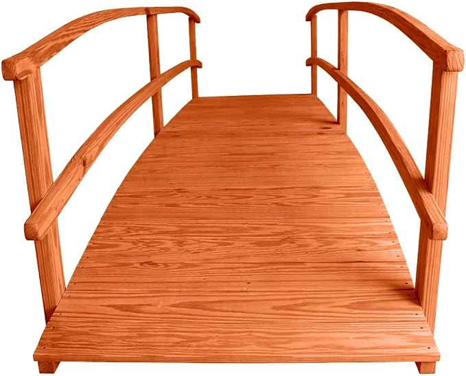 12 FT Cedar Amish Made Garden Bridge - Image 4