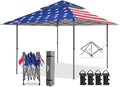 EAGLE PEAK 13x13 Straight Leg Pop Up Canopy Tent Instant Outdoor Canopy Easy by EAGLEPEAK
