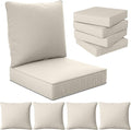 24" x 24" x 6" Outdoor Deep Seat Cushions Set by Unknown