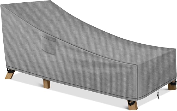 WLEAFJ Patio Chaise Lounge Cover Waterproof, Heavy Duty Outdoor Lounge Chair by WLEAFJ