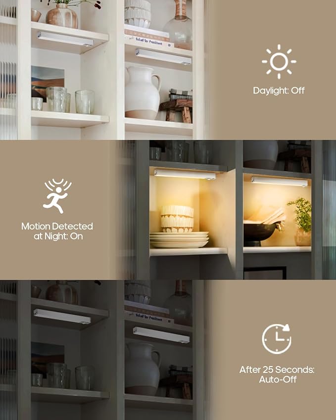 Led Under Cabinet Lights Wireless, 7’’ Rechargeable Motion Sensor Light Indoor - Image 7