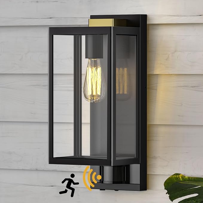Motion Sensor Outdoor Wall Lights, Dusk to Dawn Outdoor Lighting, Modern Wall by Denfeic