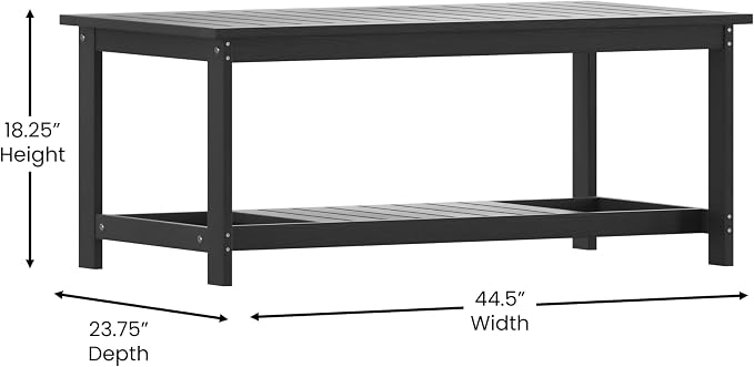 BizChair Two Tiered Commercial Grade Adirondack Coffee Table - Image 2