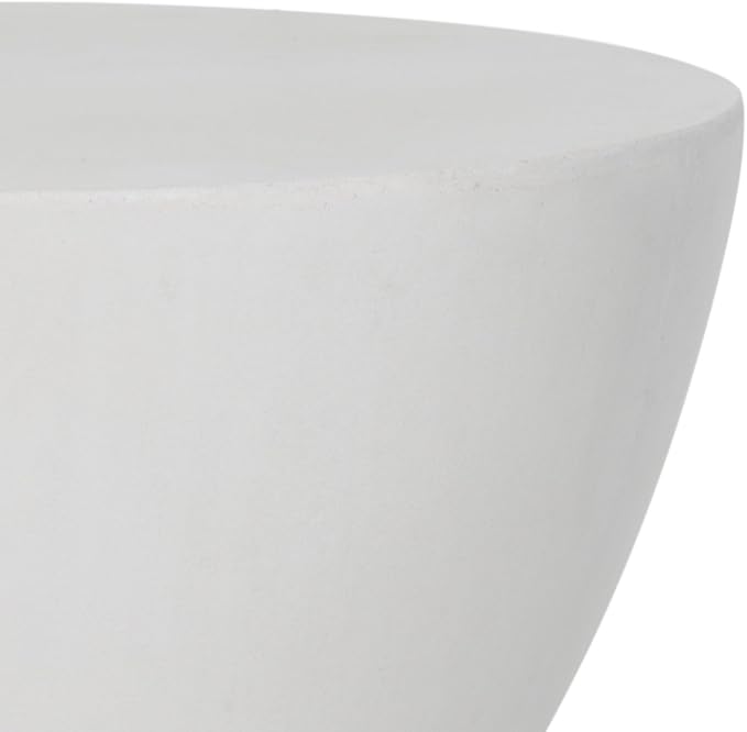 Safavieh Outdoor Collection Athena Modern Concrete Dark Grey Round 17.7-inch - Image 5