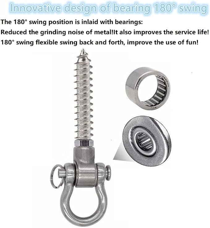 2 Permanent Anti Rust Bearing Hanger Heavy Duty, 1500 LBS, 180° Swing Hardware - Image 6