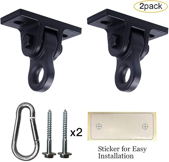 Heavy Duty Black Swing Hangers Screws Bolts Included Over 5000 lb Capacity - Image 3