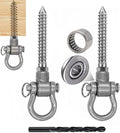 2 Permanent Anti Rust Bearing Hanger Heavy Duty, 1500 LBS, 180° Swing Hardware by Dakzhou