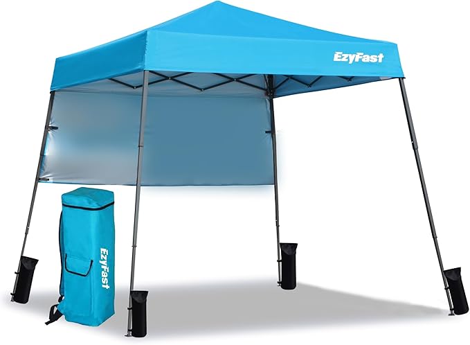 EzyFast Ultra Compact Backpack Canopy, Pop Up Shelter, Portable Sports Cabana by EzyFast
