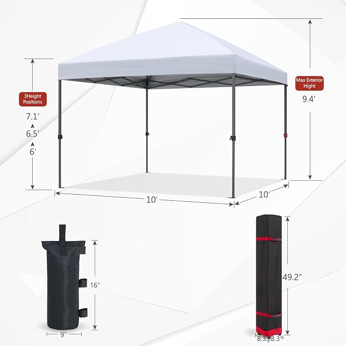 ABCCANOPY 10x10 Pop Up Canopy - Image 5