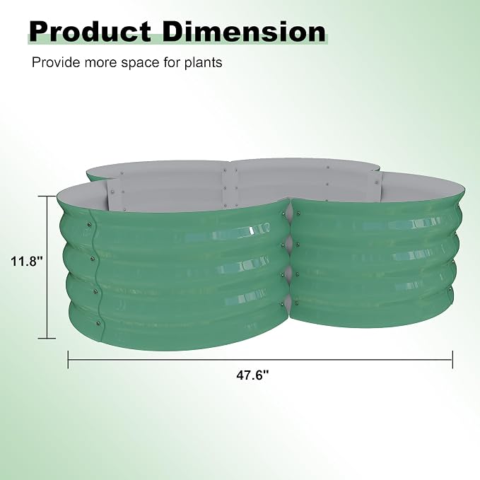 GarveeLife 2-Pack Galvanized Raised Garden Bed – Rust-Resistant Petal-Shaped - Image 4