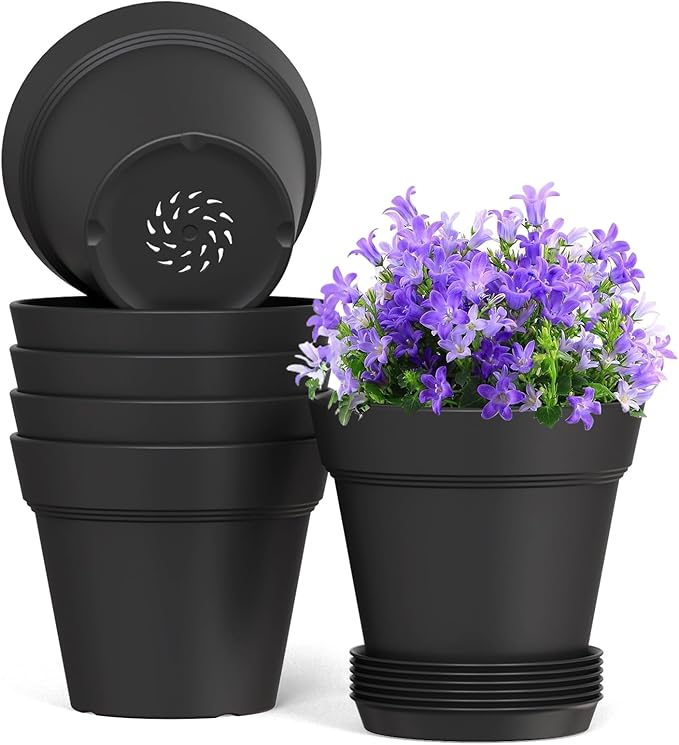 6 Inch Thick Plastic Plant Pots by WSMKSZ